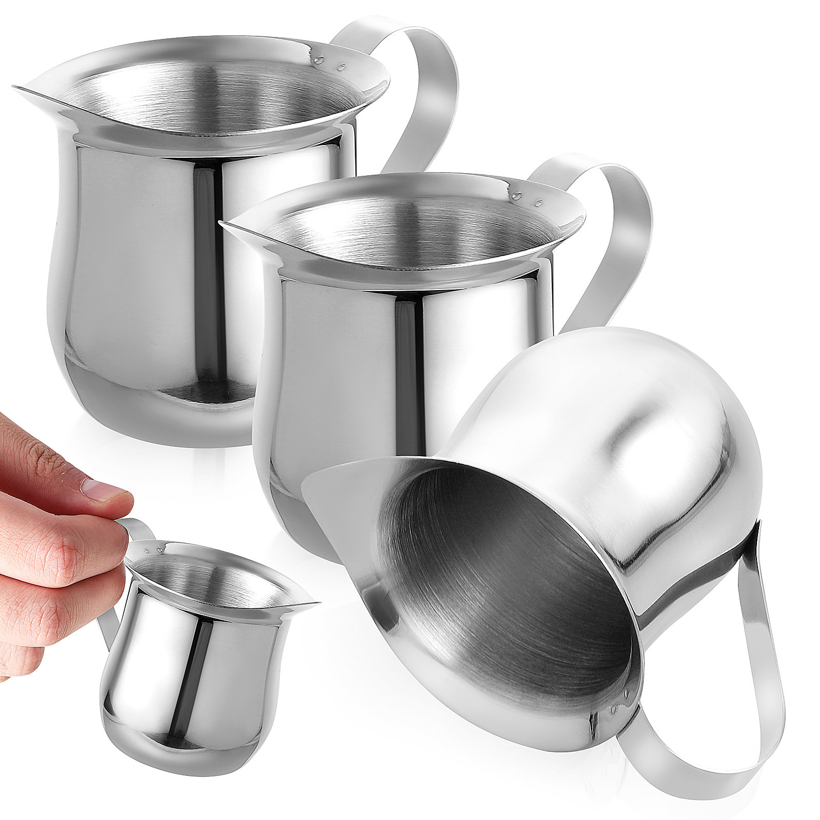 Milk Steaming Pitcher - 3 قطع من أكواب خفق الحليب