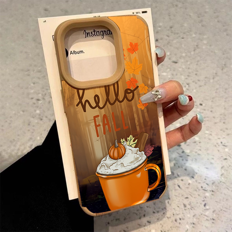 Coffee X - غطاء هاتف بتصميم أوراق القيقب الخريفية