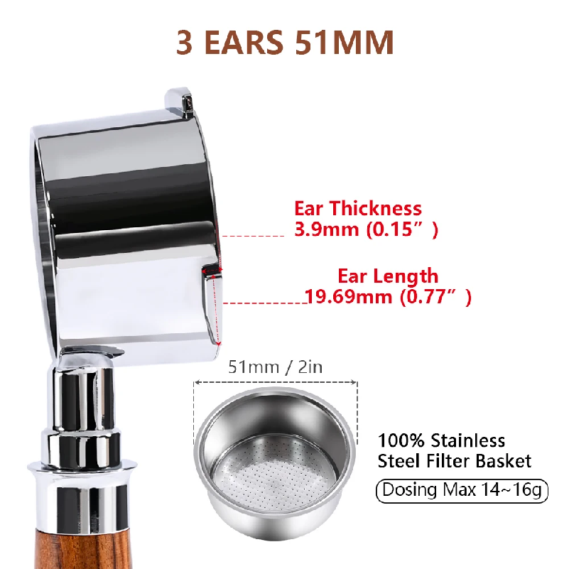 فلتر قهوة بدون قاع 51 ملم لـ H - مراجعة Coffee Equipment Espresso وسعره