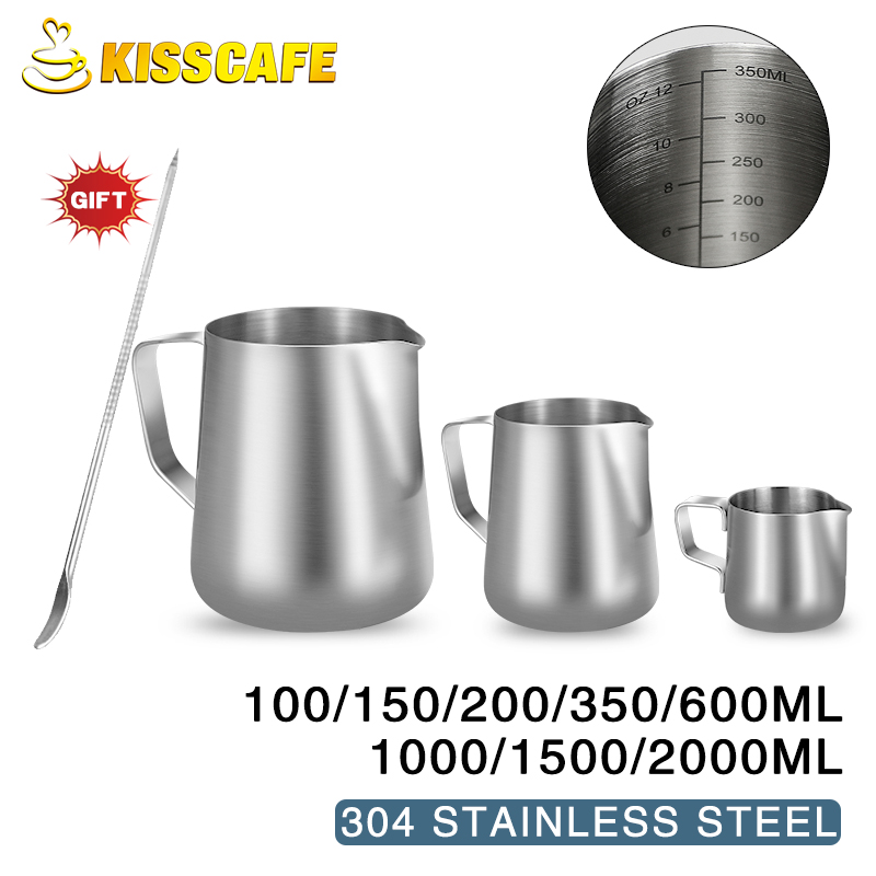 إبريق الحليب Frother حاوية من  - مراجعة Milk Steaming Pitcher وسعره